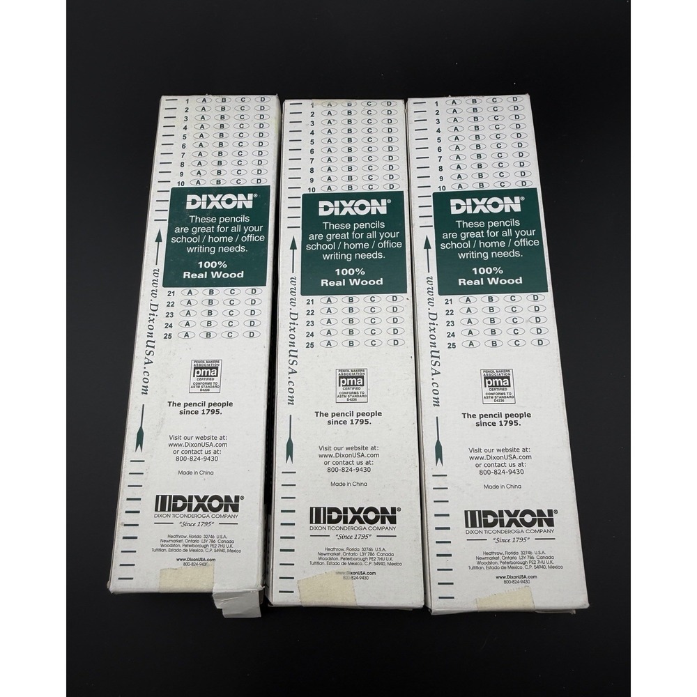 NOS Dixon No. 2 - 100% Real Wood Pencils: 3 Packs of 12 #14402 - Picture 2 of 4